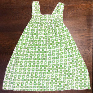 Kit+Lili handprinted green clover print dress